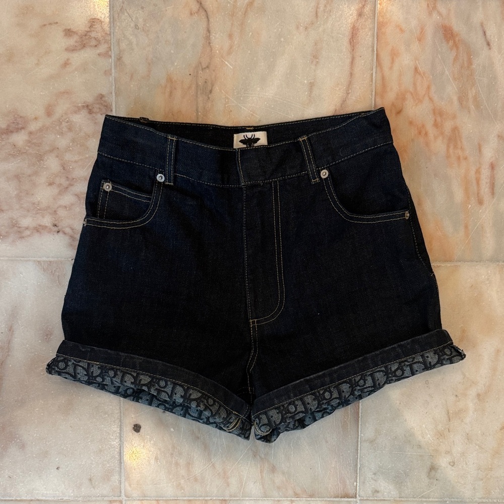 Dior Denim Shorts, broken zipper
